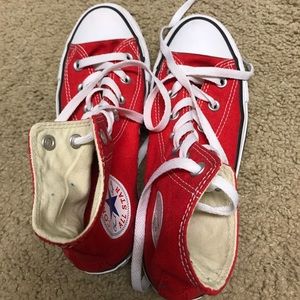 Red Converse High Tops